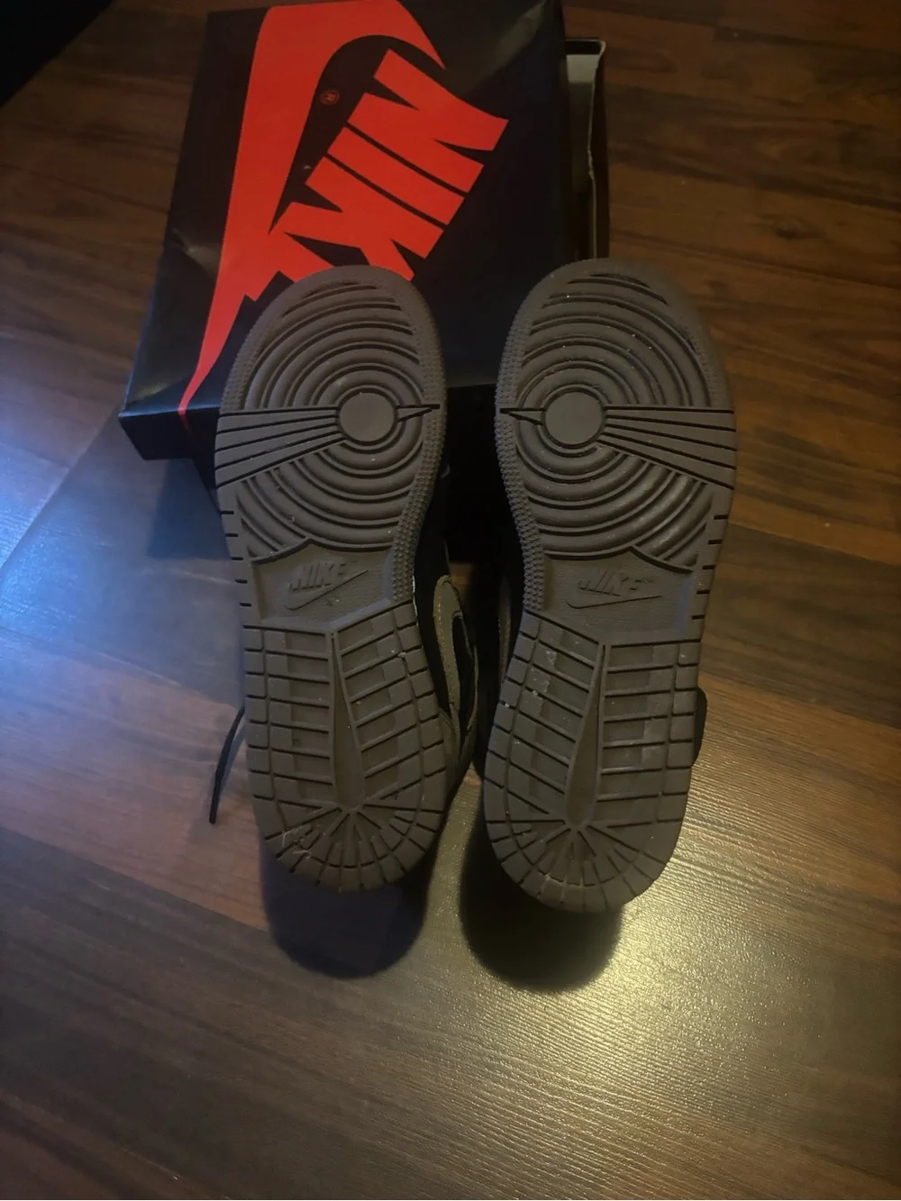 Nike Black Box with Red Swoosh Logo